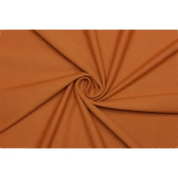 Bavlněný úplet - Oranžová terakota 180 cm šíře