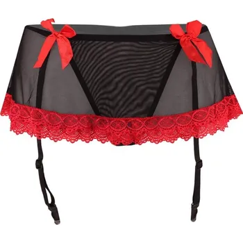 Kalhotky Ariana sexy tanga s podvazkovým pásem 611 M černá