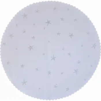 prostírání Vánoční prostírání 29 cm - HVĚZDY - STŘÍBRNÉ