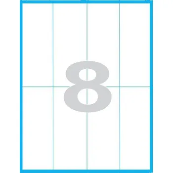 Samolepící etiketa Etikety MP print samolepící A4, 52,5x148,5 mm, 8ks/arch, 100 archů, bílé