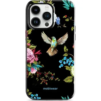 Pouzdro na mobilní telefon Odolný obal Mobiwear Elite Pro - Apple iPhone 14 Pro Max - ED09E Ptáček a květy (Odolné pouzdro, obal kryt Mobiwear Elite Pro - maximální ochrana mobilu, zesílené hrany, přesné výřezy, pohodlné držení, odolná grafika, kvalitní materiály)