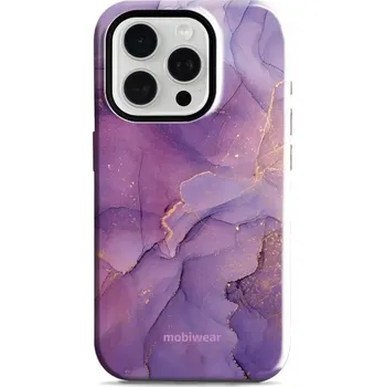 Pouzdro na mobilní telefon Odolný obal Mobiwear Elite Pro - Apple iPhone 15 Pro - EP20E Fialový mramor (Odolné pouzdro, obal kryt Mobiwear Elite Pro - maximální ochrana mobilu, zesílené hrany, přesné výřezy, pohodlné držení, odolná grafika, kvalitní materiály)