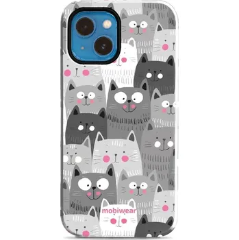 Pouzdro na mobilní telefon Odolný obal Mobiwear Elite Pro - Apple iPhone 13 Mini - E099E Kočičky (Odolné pouzdro, obal kryt Mobiwear Elite Pro - maximální ochrana mobilu, zesílené hrany, přesné výřezy, pohodlné držení, odolná grafika, kvalitní materiály)
