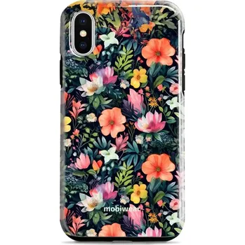 Pouzdro na mobilní telefon Odolný obal Mobiwear Elite Pro - Apple iPhone X / XS - EP48E Pestré kvítky (Odolné pouzdro, obal kryt Mobiwear Elite Pro - maximální ochrana mobilu, zesílené hrany, přesné výřezy, pohodlné držení, odolná grafika, kvalitní materiály)