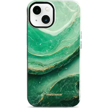 Pouzdro na mobilní telefon Odolný obal Mobiwear Elite Pro - Apple iPhone 13 - EP38E Zelený mramor (Odolné pouzdro, obal kryt Mobiwear Elite Pro - maximální ochrana mobilu, zesílené hrany, přesné výřezy, pohodlné držení, odolná grafika, kvalitní materiály)