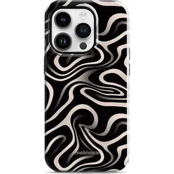 Pouzdro na mobilní telefon Odolný obal Mobiwear Elite Pro - Apple iPhone 14 Pro - EA68E Vlnky a linky (Odolné pouzdro, obal kryt Mobiwear Elite Pro - maximální ochrana mobilu, zesílené hrany, přesné výřezy, pohodlné držení, odolná grafika, kvalitní materiály)