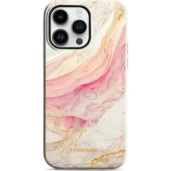 Pouzdro na mobilní telefon Odolný obal Mobiwear Elite Pro - Apple iPhone 14 Pro Max - EP32E Růžový a zlatavý mramor (Odolné pouzdro, obal kryt Mobiwear Elite Pro - maximální ochrana mobilu, zesílené hrany, přesné výřezy, pohodlné držení, odolná grafika, kvalitní materiály)