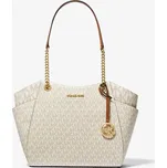 MICHAEL KORS dámská kabelka Jet Set Signature Large Logo krémová