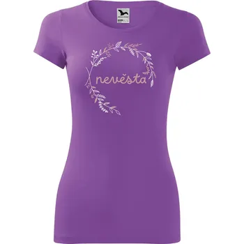 Dámské tričko DOBRÝ TRIKO Dámské tričko Nevěsta kruh Velikost: 2XL, Barva: Fialová