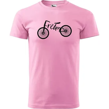 Pánské tričko DOBRÝ TRIKO Pánské tričko s potiskem Frčím Velikost: XS, Barva: Růžová