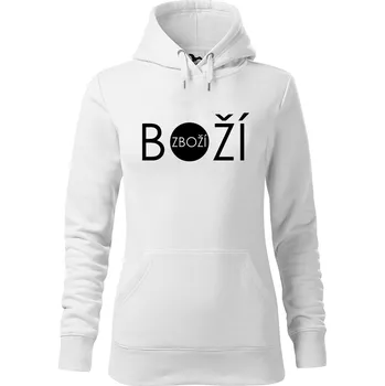 Dámská mikina DOBRÝ TRIKO Dámská mikina s potiskem Boží zboží Velikost dámské mikiny: L, Barva: Bílá