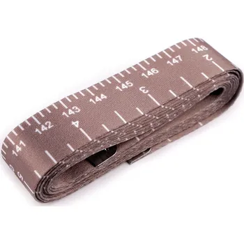 Saténový krejčovský metr, barva 2 béžová tmavá