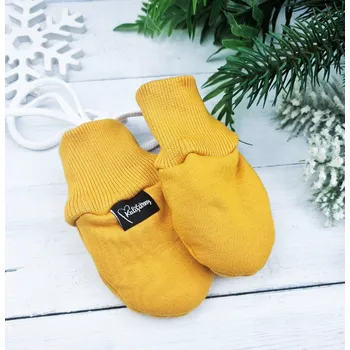 Rukavice Kulišárny Bezpalcové zateplené rukavice MUSTARD Věk v měsících: 12-24 měsíců