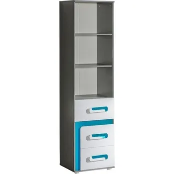 Knihovna Police, regál Apettita 05 Dub jasný/bílá