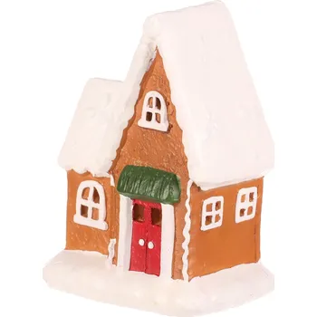Vánoční dekorace Zdobený perníkový domek - LED