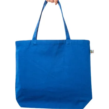 Nákupní taška Printwear Těžká plátěná taška s dlouhými uchy z Fairtrade organické bavlny 46 x 40 cm Barva: modrá královská, Velikost: 46 x 40 cm XT670