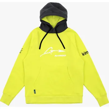 Pánská mikina Mikina Fernando Alonso X Aston Martin volnočasová lime XXL