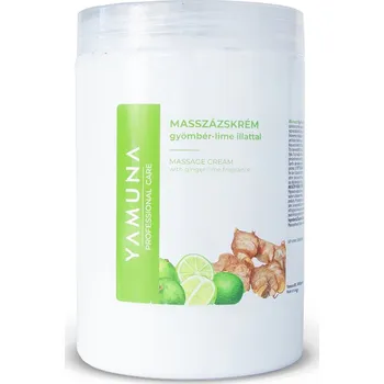 Masážní přípravek Masážní krém Yamuna - Zázvor-Limetka 1000 ml