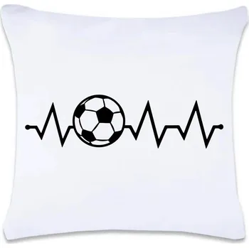 Dekorativní polštářek DOBRÝ TRIKO Polštář s potiskem 40 x 40 cm Tep fotbal Oboustranný tisk: ANO