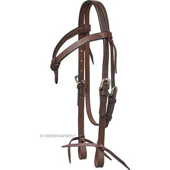 Věšák na sedlo a uzdečku Pony uzdečka Western Imports s ozdobnou čelenkou
