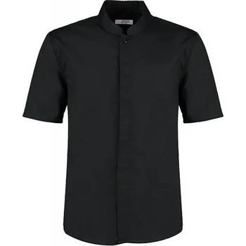 Pánská košile Bargear Pánská košile s mandarínským límcem a krátkým rukávem Barva: Černá, Velikost: S K122