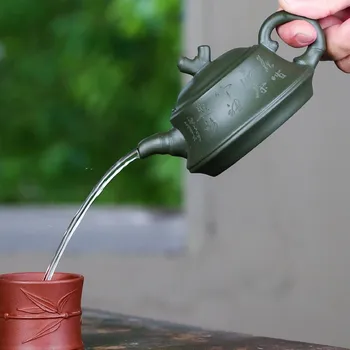 Konvice na čaj Yixing Zisha ručně vyráběná konvice - Shipiao s bambusovým tvarem 240ml
