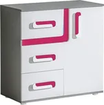 Skříně a komody Apettita 08 Bílá/růžová