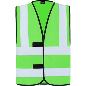 Pánská bunda Korntex Bezpečnostní vesta se čtyřmi reflexními pruhy Barva: zelená neonová, Velikost: 7XL KX140