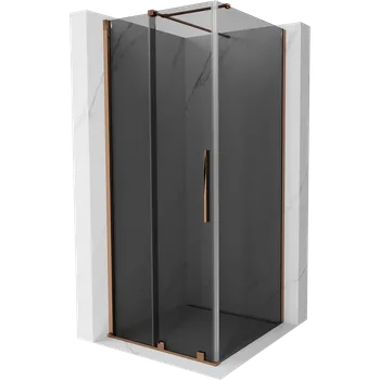 Mexen Velar sprchová kabina posuvná 120 x 120 cm, grafit, růžové zlato - 871-120-120-41-60 Sprchové kouty