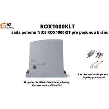 Pohon brány ROX1000KLT - sada pohonu Nice ROX1000Kit pro posuvnou bránu