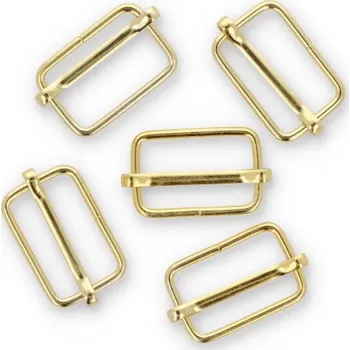 Posunovač na popruhy šíře 25 mm nikl tmavý, zlatý, barva Zlatá