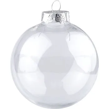 Vánoce Baňka transparentní 8cm