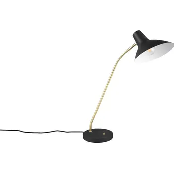 Lampička Trio Leuchten 563400180 TRAVELLER - Stolní černá lampa s husím krkem 1 x E27 (Moderní stolní lampička s vypínačem v černé barvě)