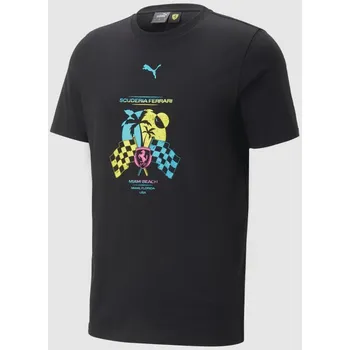 Pánské tričko Scuderia Ferrari F1 fanouškovské triko SE Miami černé M