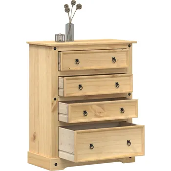 Úložný box Komoda Corona 92 x 48 x 120 cm masivní borové dřevo Hnědá 4005675