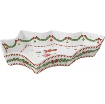 Talíř Easy Life Porcelánový servírovací talíř Magie De Noel 28.5 × 21.5 cm