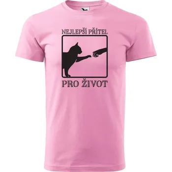 Pánské tričko DOBRÝ TRIKO Pánské tričko s potiskem Nejlepší přítel Velikost: 2XL, Barva: Růžová