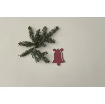 Samolepící dekorace Lepy.cz Dřevěná ozdoba na Vánoční strom Zvoneček Velikost (šířka x výška): 7x7cm, Barevná varianta: Bílá