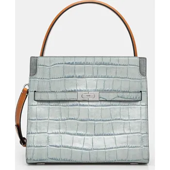 Kožená kabelka Tory Burch Lee Radziwill tyrkysová barva, 162445.400 06X, vel. ONE SIZE