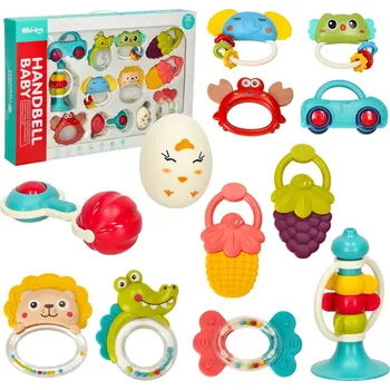 KIK Sada senzorických chrastítek 12 ks