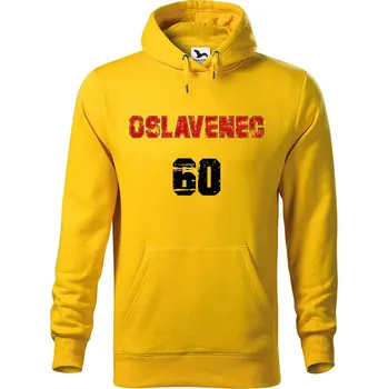 Pánská mikina DOBRÝ TRIKO Pánská mikina s potiskem Oslavenec 60 Velikost pánské mikiny: S, Barva: Žlutá