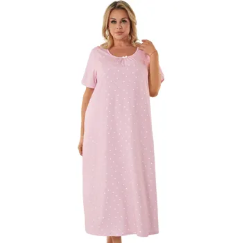 Dámská noční košile Italian Fashion Leta dlouhá noční košile s krátkým rukávem starorůžová XL
