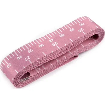 Saténový krejčovský metr, barva 1 starorůžová sv.