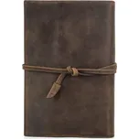 Contacts® Kožený zápisník diář notes A5 Hněd, Model S deníkem a propiskou Contacts CF9065