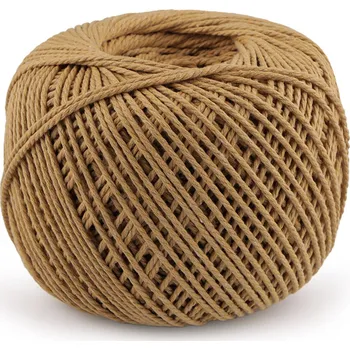 Příze Bavlněná příze macrame Ø2 mm rozčesávací