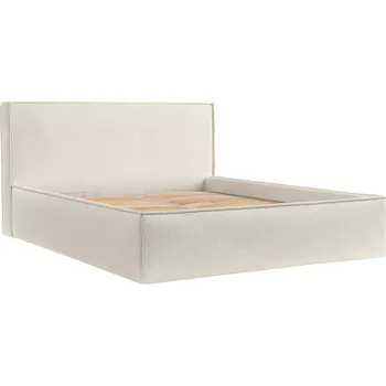 Postel Maison de Rêve Béžová čalouněná dvoulůžková postel LOUNGE L 200 x 200 cm s úložným prostorem