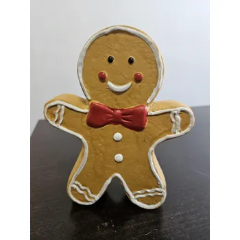 Vánoční dekorace Perníkový panáček velký - s motýlkem