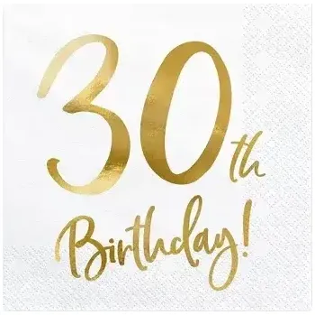 Papírový ubrousek Papírové ubrousky 30. narozeniny
