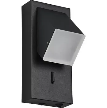 Bodové svítidlo Trio Leuchten 248570132 RAGLAN - Nástěnná černá LED lampička s vypínačem, LED 3,8W, 3000K (Nástěnné svítidlo nejen k posteli)