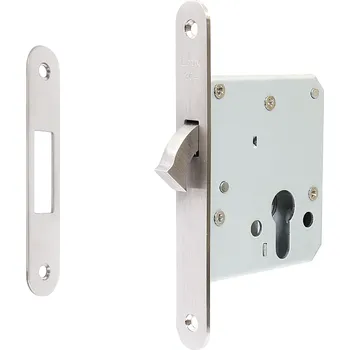 zadlabací zámek Richter Czech Zadlabací hákový zámek pro posuvné dveře a cylindrickou vložku EN.304.HKM.PZ.55.20